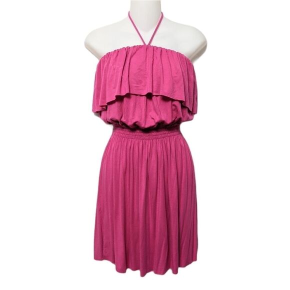 RACHEL PALLY x SHOPBOP Pink Halter Ruffle Dress M - Picture 2 of 6